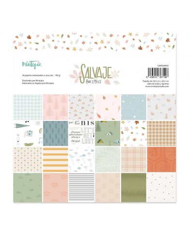 Colección de Papeles Stack 30x30cmts SALVAJE de Mintopia
