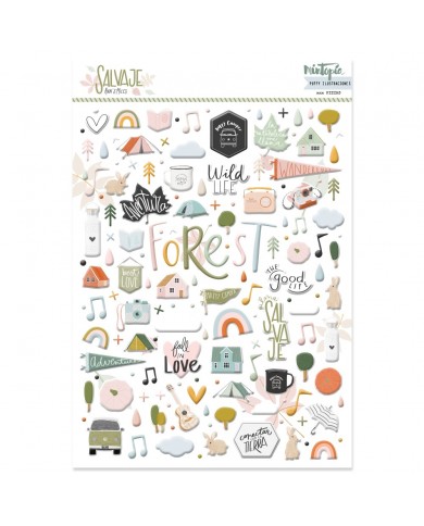 Pegatinas Puffy colección Salvaje de Mintopia