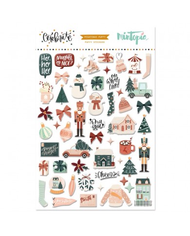 Pegatinas puffy ilustraciones CELEBRATE de Mintopía