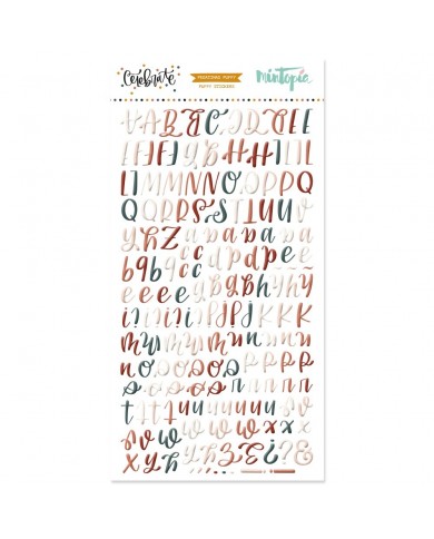 Alfabeto Puffy Lettering CELEBRATE de Mintopía