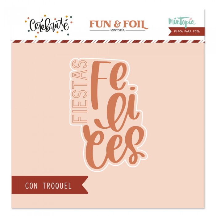 Placa y troquel Hot Foil&Fun Felices fiestas CELEBRATE VVMT025047