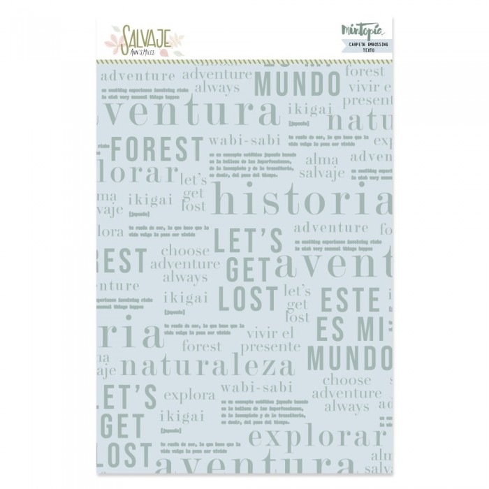 Carpeta de embossing 6"x8" Frases SALVAJE VVMT024023