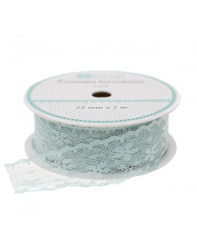 Cinta de encaje 2,5 cm color mint 2 metros