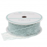 Cinta de encaje 2,5 cm color mint 2 metros