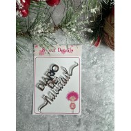 Adorno de metacrilato color espejo plata Diario de Navidad