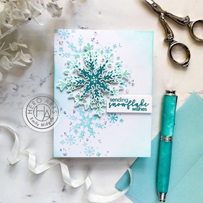 Sello HeroArts Snowflake CM554 Color Layering Snowflake