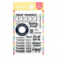 Sello Coffee Cup Sentiments Waffle Flower