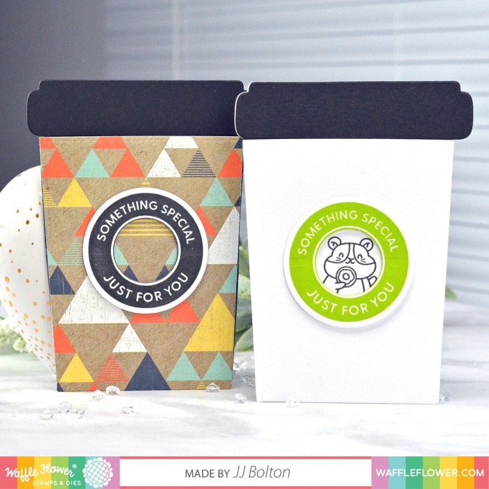 Sello Coffee Cup Sentiments Waffle Flower
