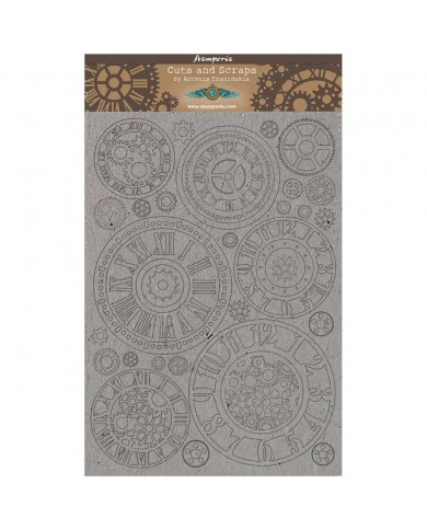 Carton pre recortado Stamperia Gears Sir Vagabond Greyboard Cut-Outs A4 1mm Thick