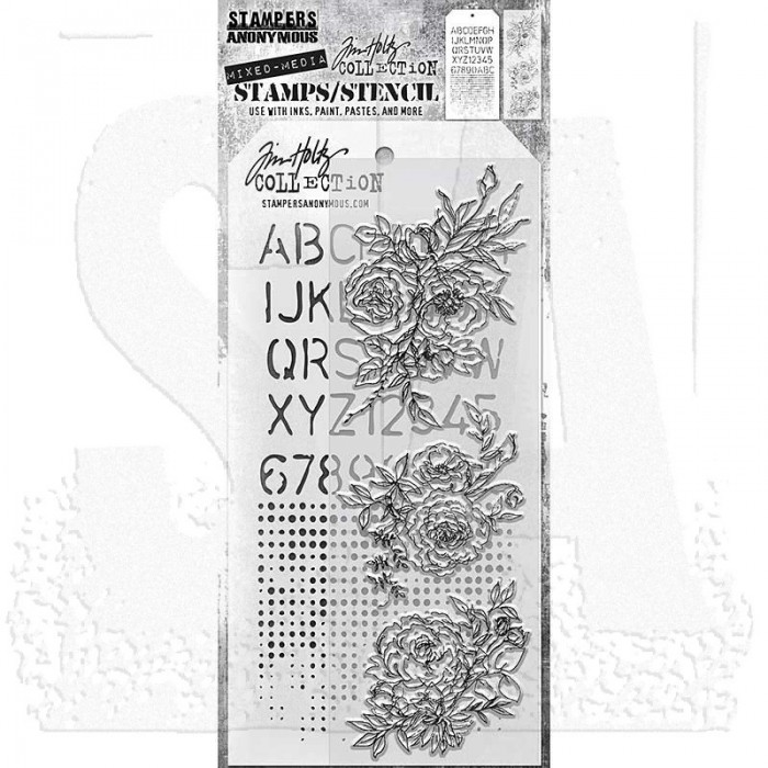 TIM HOLTZ Stamps and Stencil Set - THMM138