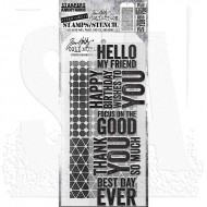 TIM HOLTZ Stamps and Stencil Set - THMM140