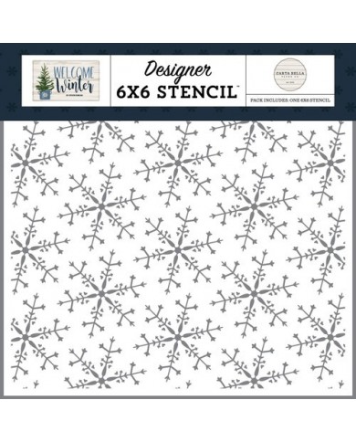 Carta Bella Stencil 6"X6" Wonderland Snowflake