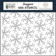 Carta Bella Stencil 6"X6" Wonderland Snowflake