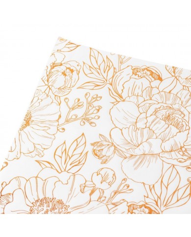 Vellum con diseños en foil color cobre