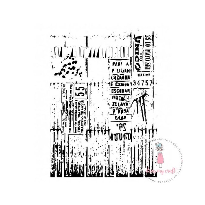 Stencil Dress my craft DMC04 tamaño A4