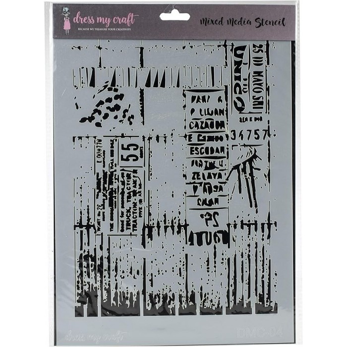 Stencil Dress my craft DMC04 tamaño A4