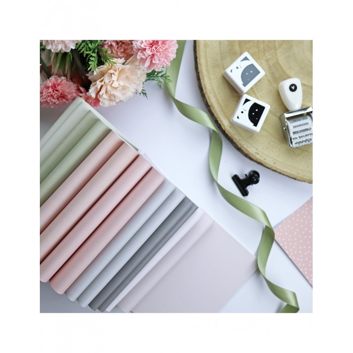 Bloc de papel sólido colores naturales para tarjeteria 6x8
