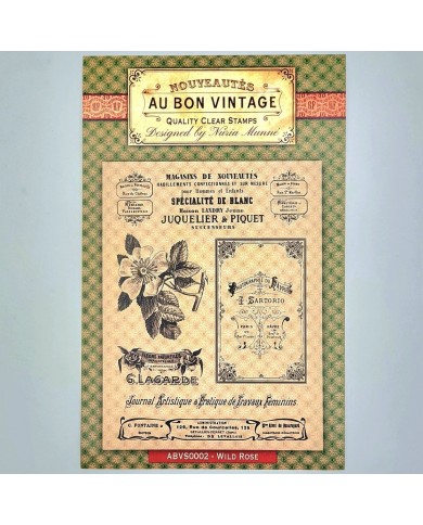 Sello acrílico A5 "Wild Rose"Au Bon Vintage ABVS0002