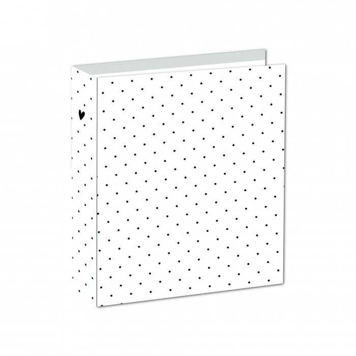 Álbum 9x12" con 4 Anillas - White Dots