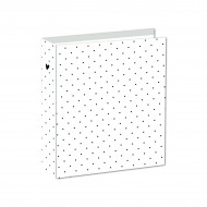 Álbum 9x12" con 4 Anillas - White Dots