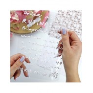 Para Mí White puffy stickers Aluacid