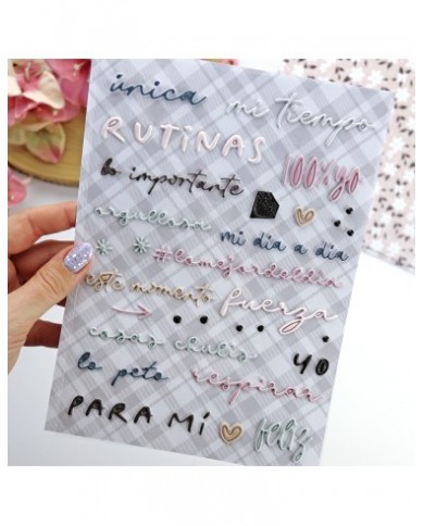 Para Mi Coloridos puffy stickers Aluacid