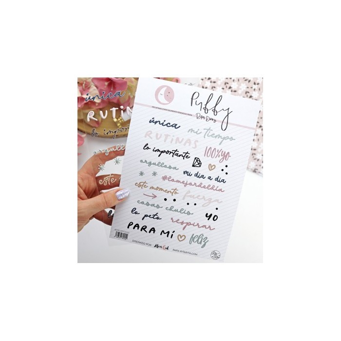 Para Mi Coloridos puffy stickers Aluacid