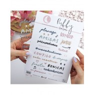 En femenino coloridos puffy stickers Aluacid