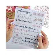 En femenino coloridos puffy stickers Aluacid