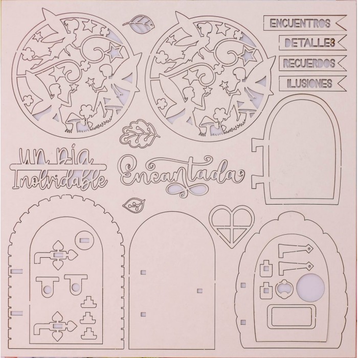 Chipboard 3 Shakers 30.50×30.5 cm Encantada