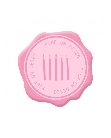 Sello de lacre sin mango Pide un deseo Un día especial de Mintopía