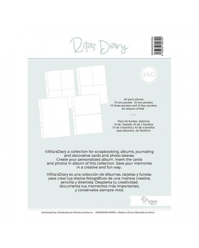 Fundas de Project Life surtidas x 40 Rita 6x8