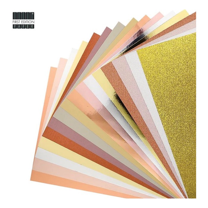 Bloc de Papeles First Edition Pad Premium 6x6" Metallic Paper
