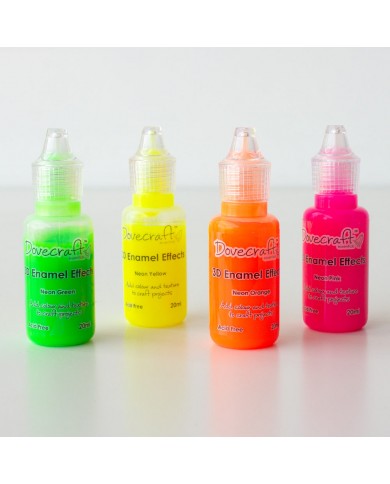 Set 3D Enamel Effects colores Neón 4 pcs