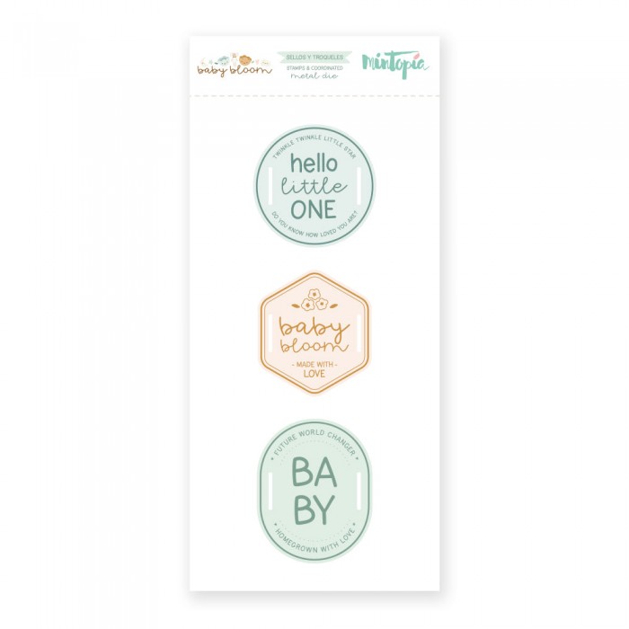 Sello y troquel Labels Baby Bloom VVMT021023
