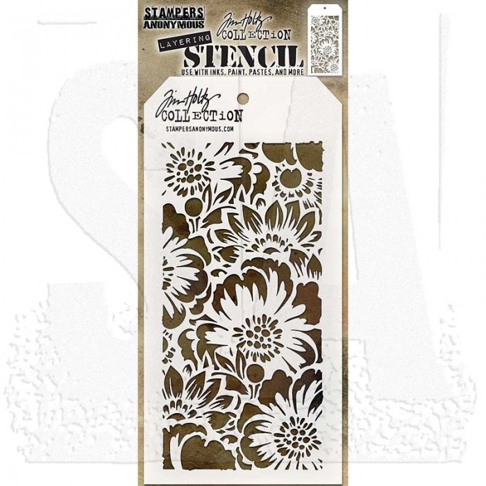 TIM HOLTZ STENCIL THS143 BOUQUET