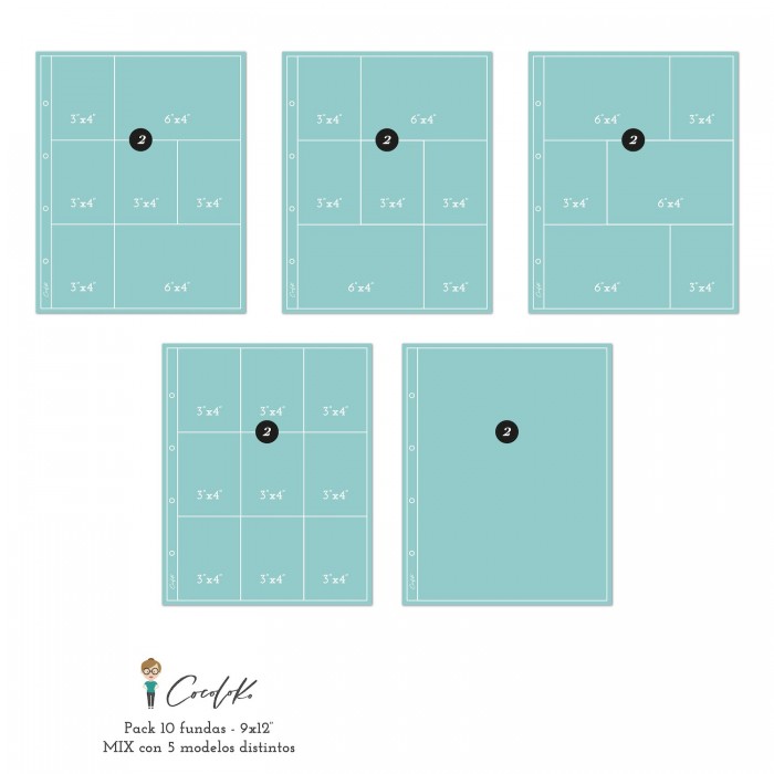 Fundas para Álbumes de 9"x12" Mix Cocoloko