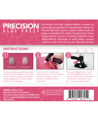 KIT con Pistola para pegamento Nuvo PRECISION GLUE PRESS