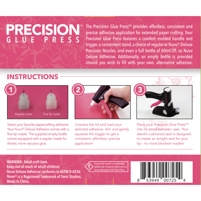 KIT con Pistola para pegamento Nuvo PRECISION GLUE PRESS