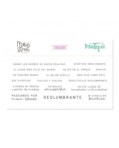 Sello Frases coordinadas Main Street de Mintopía CASTELLANO