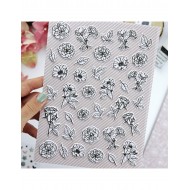 Camelias Puffy stickers set