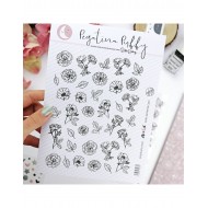 Camelias Puffy stickers set