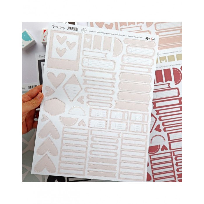 Recortables para journaling y Scrap Aluacid Rosa