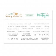 Sello Frases coordinadas Baby Bloom CASTELLANO (combina con troquel salvaje)