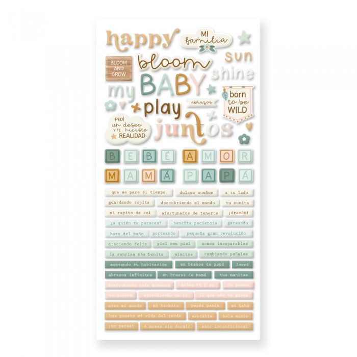 Pegatinas puffy frases Baby Bloom