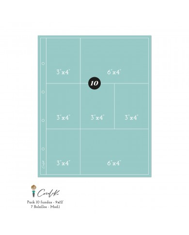 Fundas para Álbumes de 9"x12" con 7 Bolsillos-Modelo 1 Cocoloko
