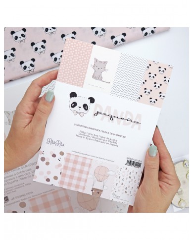Bloc de Papeles - 15x20 - Colección Pequeño Panda- Rosa
