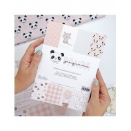 Bloc de Papeles - 15x20 - Colección Pequeño Panda- Rosa