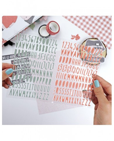 Pegatinas puffy ABC colección Destino Aluacid