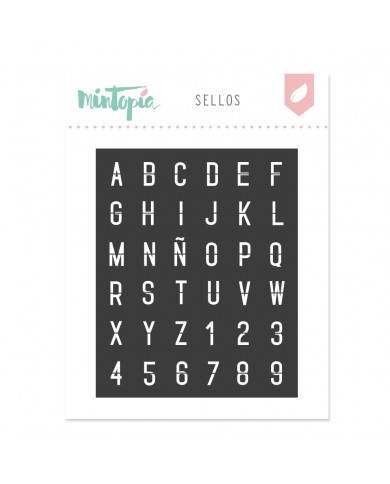 Sello Alfabeto 3 ( se puede coordinar con troquel Un día especial de Mintopía